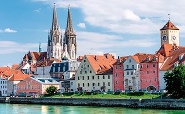 Regensburg and Danube River, Germany